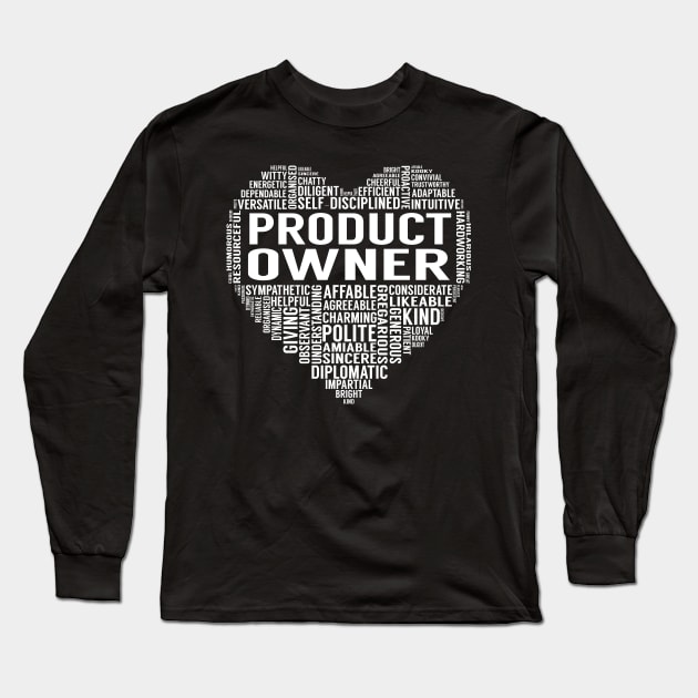 Product Owner Heart Long Sleeve T-Shirt by LotusTee